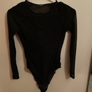 Black lace bodysuit